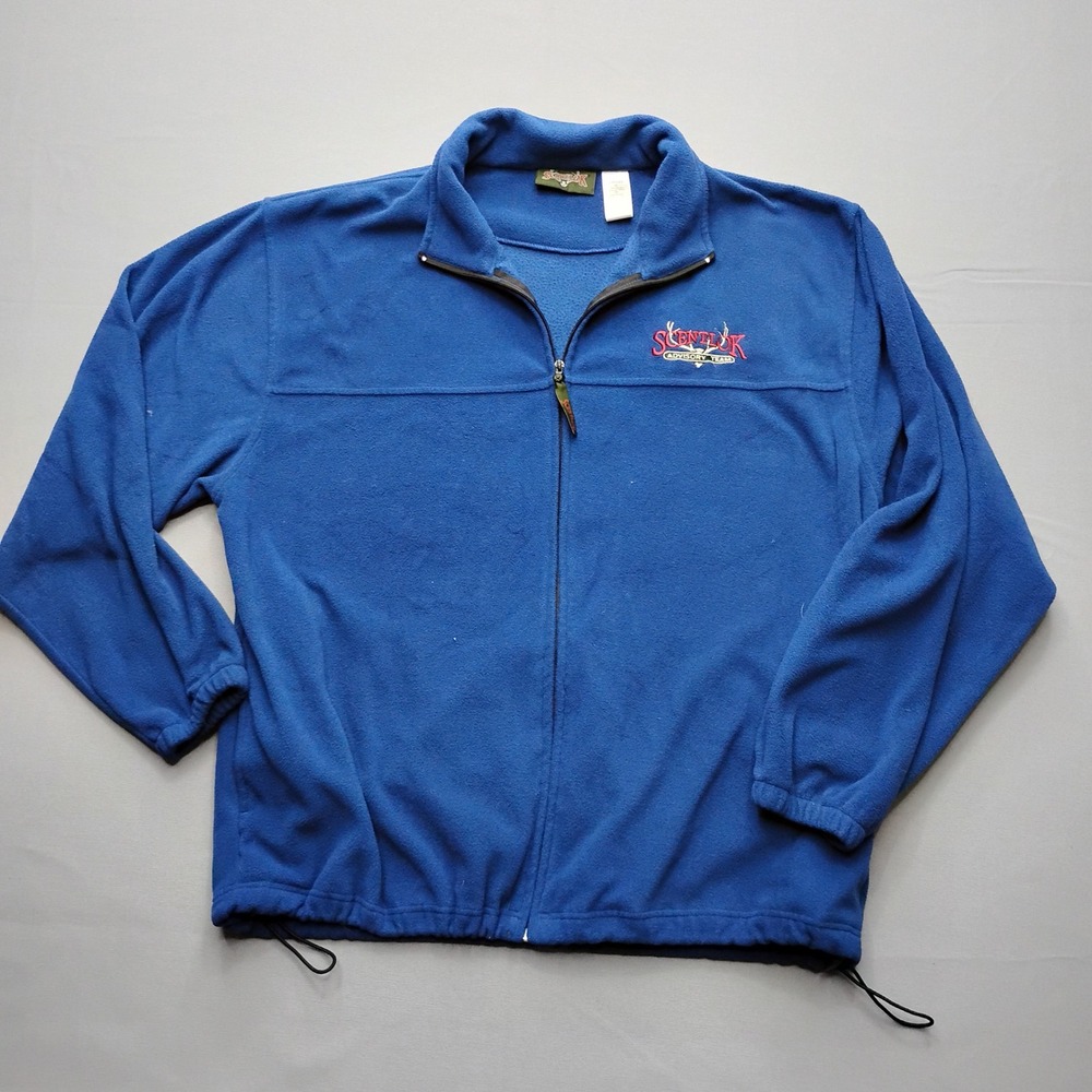 ScentLok Advisory Team Mens XL Full Zip Fleece Jacket Storm Blue Mock Neck